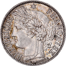 Coin, France, Cérès, Franc, 1850, Paris, Oreille basse, AU(55-58), Silver