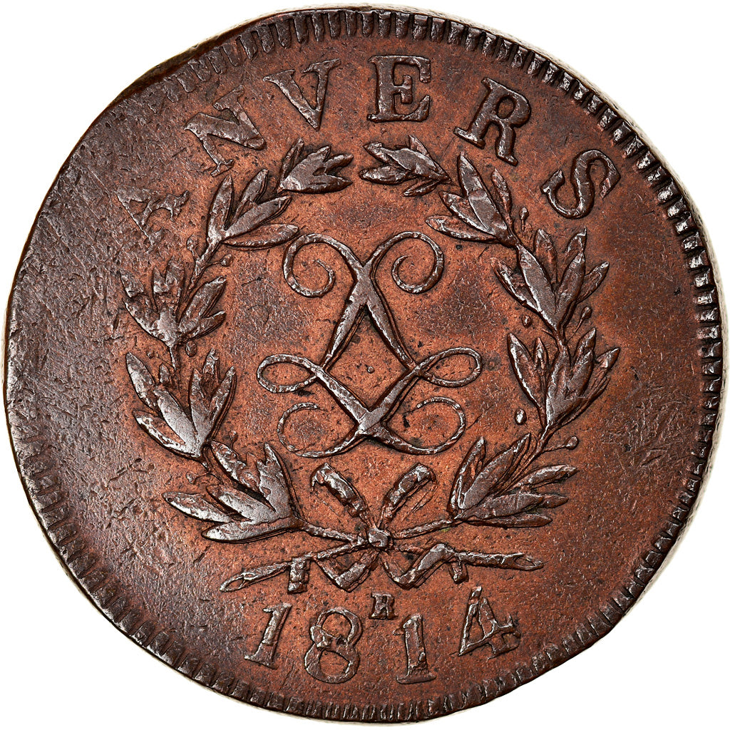 Moneta, STATI FRANCESI, ANTWERP, Louis XVIII, 10 Centimes, 1814, Anvers, BB