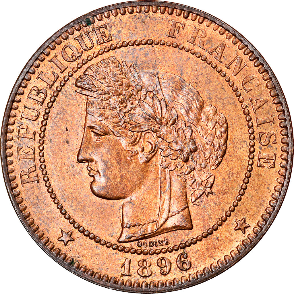 Coin, France, Cérès, 10 Centimes, 1896, Paris, MS(64), Bronze, KM:815.1