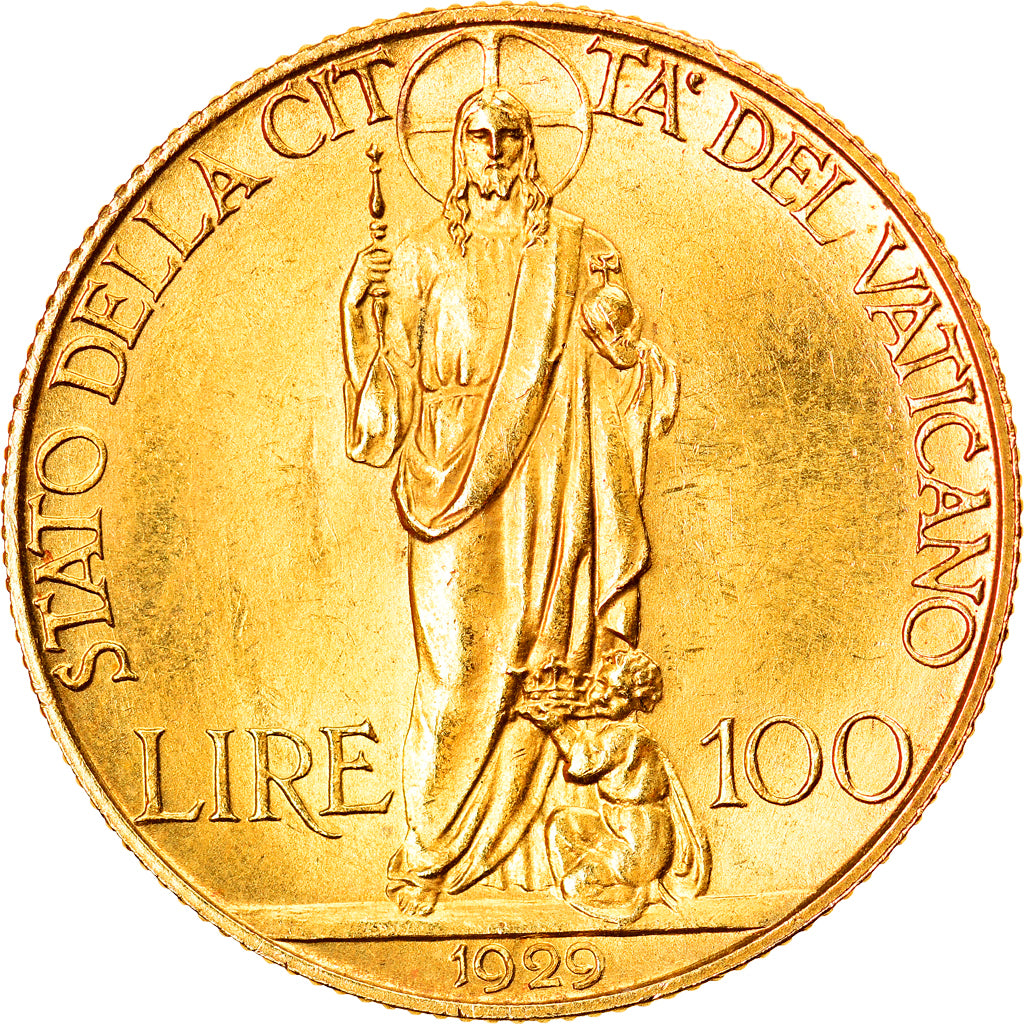 Monnaie, Cité du Vatican, Pius XI, 100 Lire, 1929, Rome, SPL, Or, KM:9