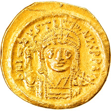 Coin, Justin II, Solidus, 565-578 AD, Constantinople, AU(55-58), Gold, Sear:345