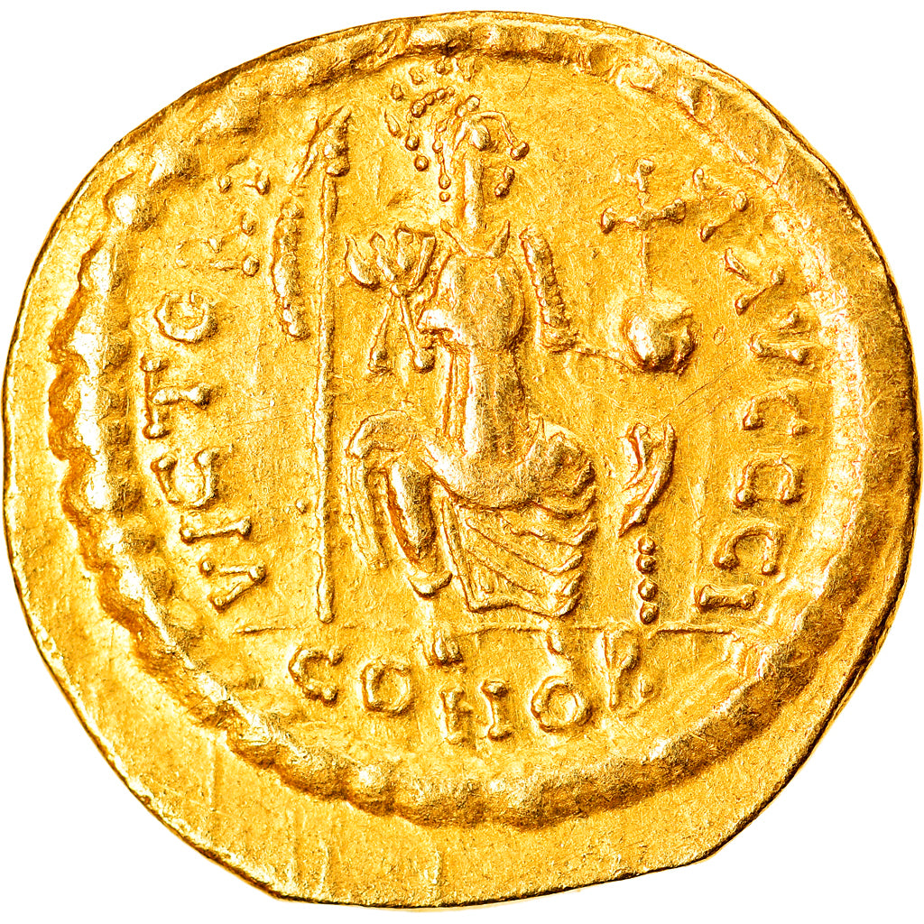 Monnaie, Justin II, Solidus, 565-578 AD, Constantinople, SUP, Or, Sear:345