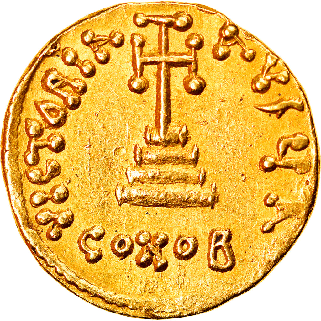 Coin, Constans II, Solidus, 641-668 AD, Constantinople, AU(55-58), Gold