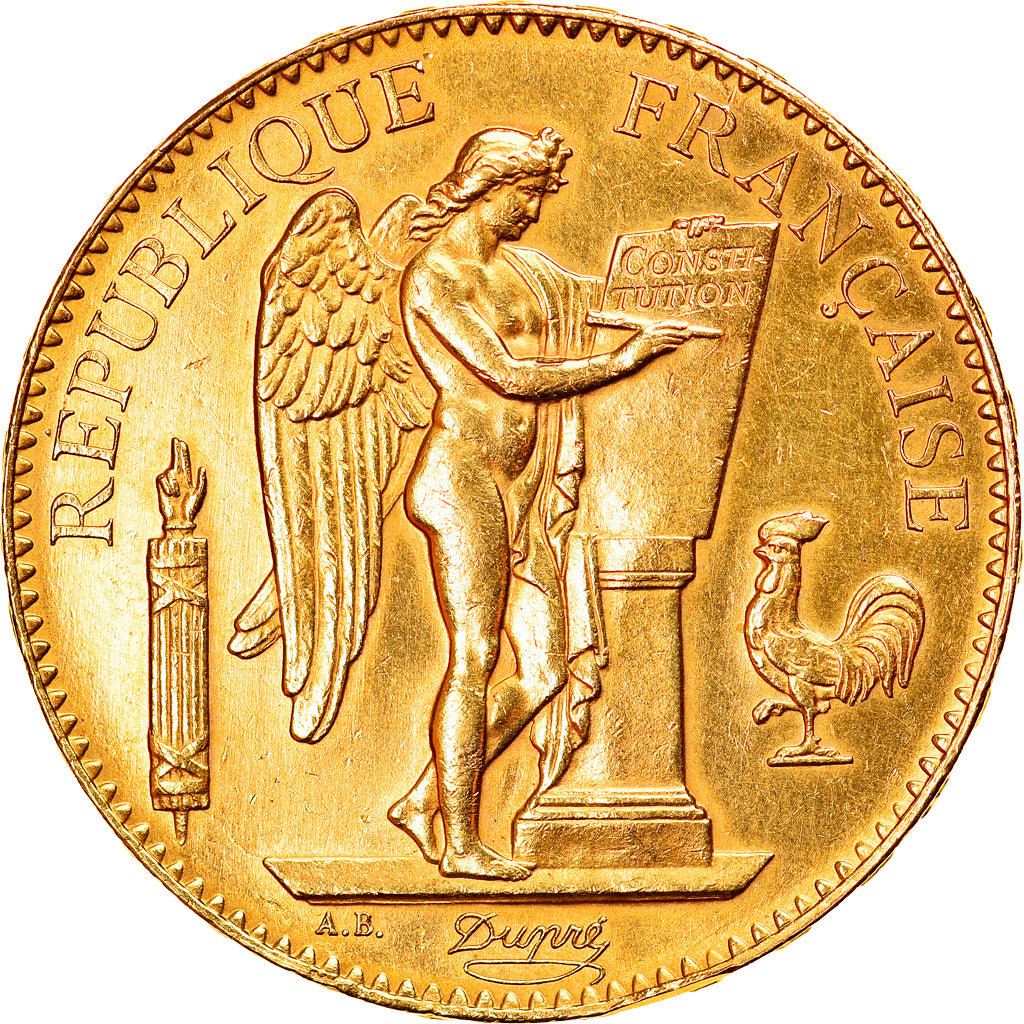 Munten, Frankrijk, Génie, 100 Francs, 1886, Paris, PR, Goud, KM:832