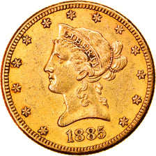 Moneta, USA, Coronet Head, $10, Eagle, 1885, U.S. Mint, San Francisco