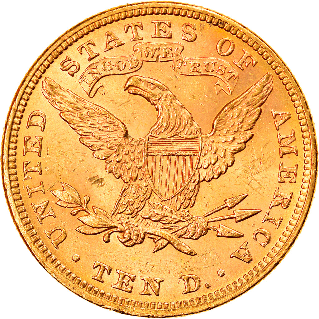 Moneta, USA, Coronet Head, $10, Eagle, 1894, Philadelphia, AU(55-58), Złoto