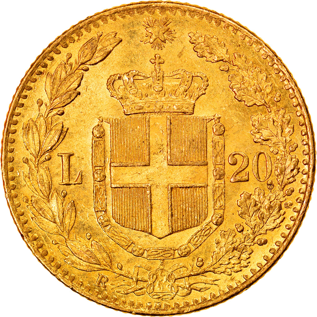 Coin, Italy, Umberto I, 20 Lire, 1881, Rome, MS(60-62), Gold, KM:21