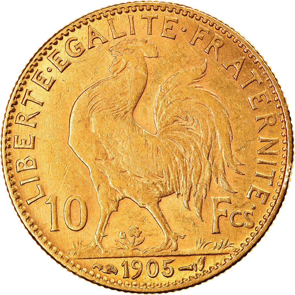 Munten, Frankrijk, Marianne, 10 Francs, 1905, Paris, FR+, Goud, KM:846