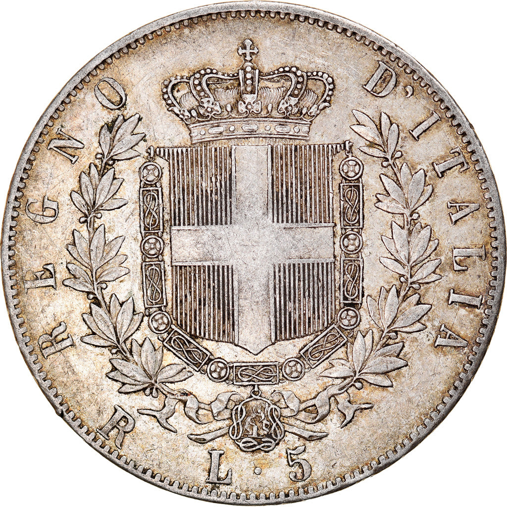 Monnaie, Italie, Vittorio Emanuele II, 5 Lire, 1877, Rome, TTB, Argent, KM:8.4