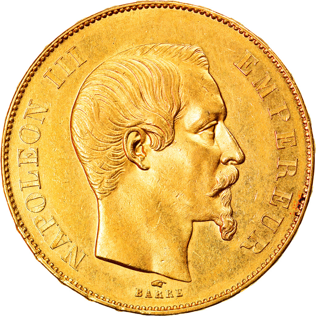 Moneda, Francia, Napoleon III, 50 Francs, 1856, Paris, EBC, Oro, KM:785.1