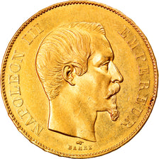 Moneda, Francia, Napoleon III, 50 Francs, 1856, Paris, EBC, Oro, KM:785.1