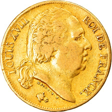Coin, France, Louis XVIII, Louis XVIII, 20 Francs, 1818, Paris, EF(40-45), Gold