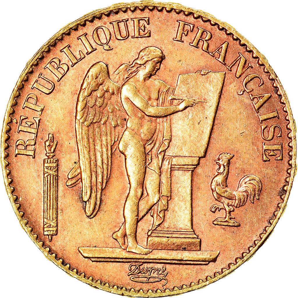 Coin, France, Génie, 20 Francs, 1896, Paris, MS(60-62), Gold, KM:825