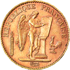 Coin, France, Génie, 20 Francs, 1896, Paris, MS(60-62), Gold, KM:825