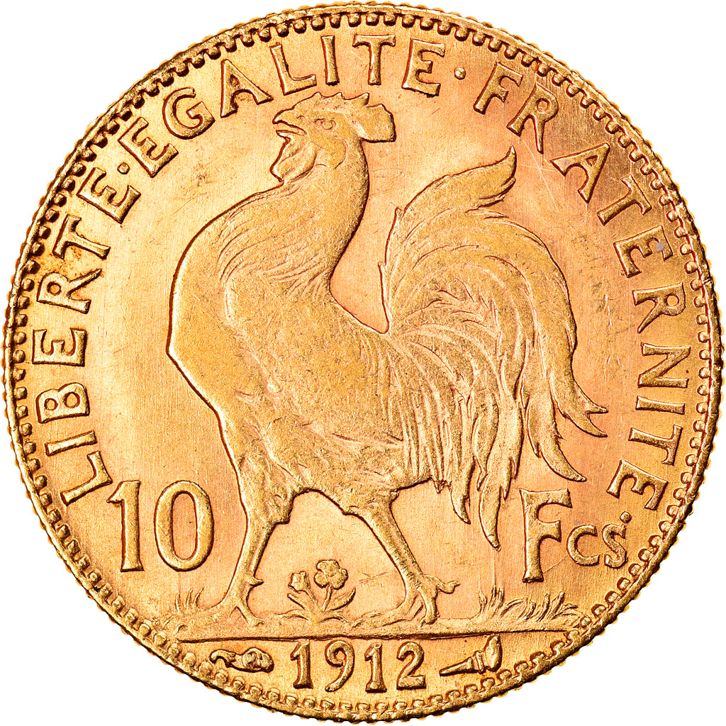 Münze, Frankreich, Marianne, 10 Francs, 1912, Paris, SS+, Gold, KM:846