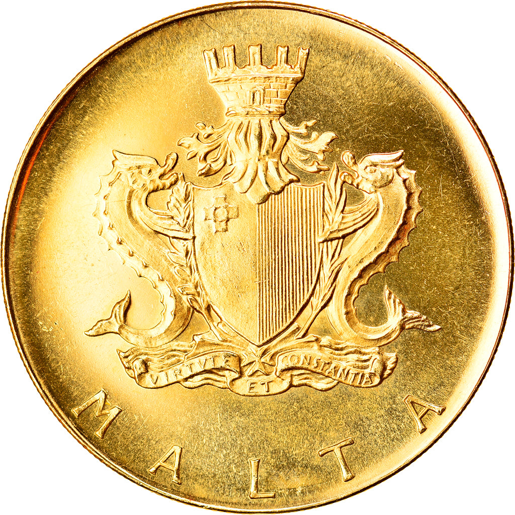 Munten, Malta, 50 Pounds, 1972, Proof, UNC-, Goud, KM:18