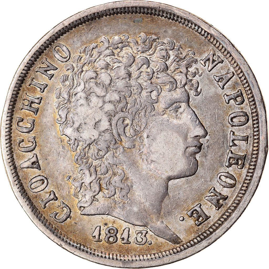 Moneda, Estados italianos, NAPLES, Joachim Murat, 2 Lire, 1813, MBC+, Plata