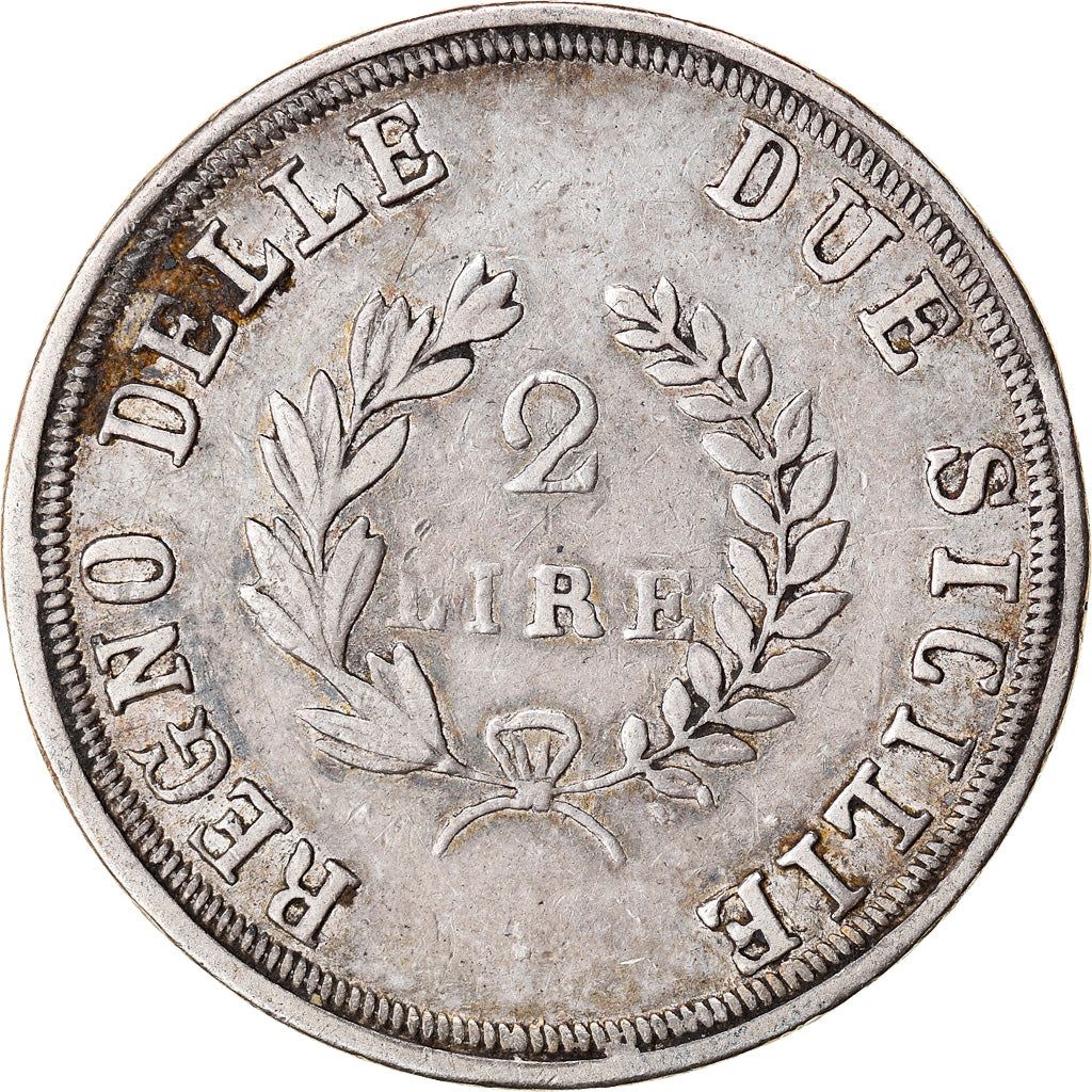 Moneda, Estados italianos, NAPLES, Joachim Murat, 2 Lire, 1813, MBC+, Plata