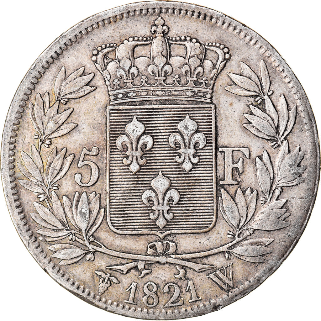 Coin, France, Louis XVIII, Louis XVIII, 5 Francs, 1821, Lille, EF(40-45)