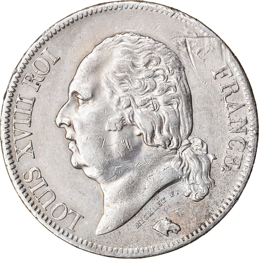 Munten, Frankrijk, Louis XVIII, Louis XVIII, 5 Francs, 1821, Paris, ZF, Zilver