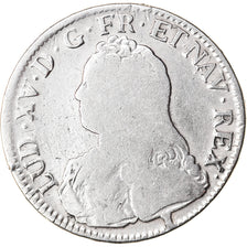 Moneda, Francia, Louis XV, Écu aux branches d'olivier, Ecu, 1735, Rennes, BC