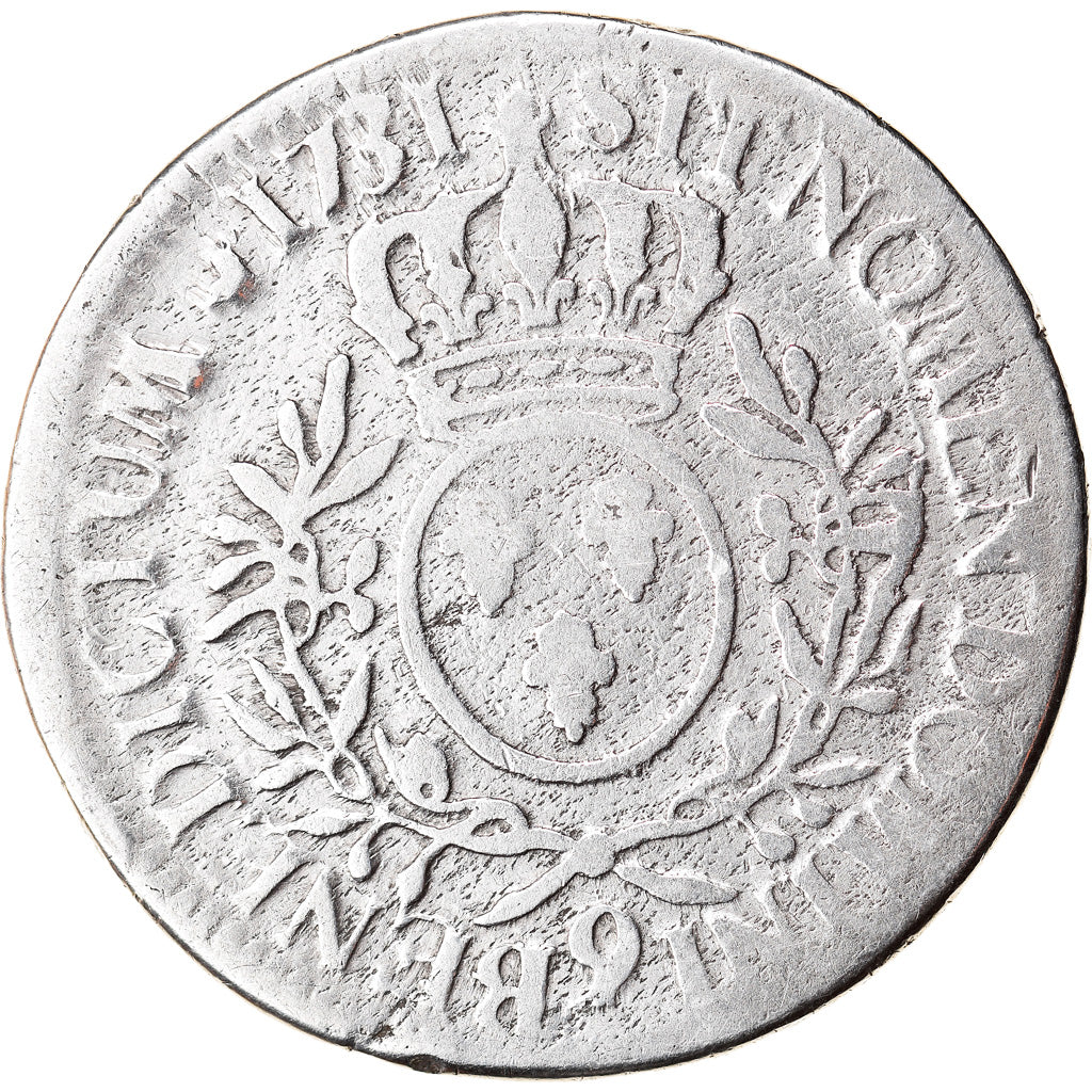 Coin, France, Louis XV, Écu aux branches d'olivier, Ecu, 1731, Rennes