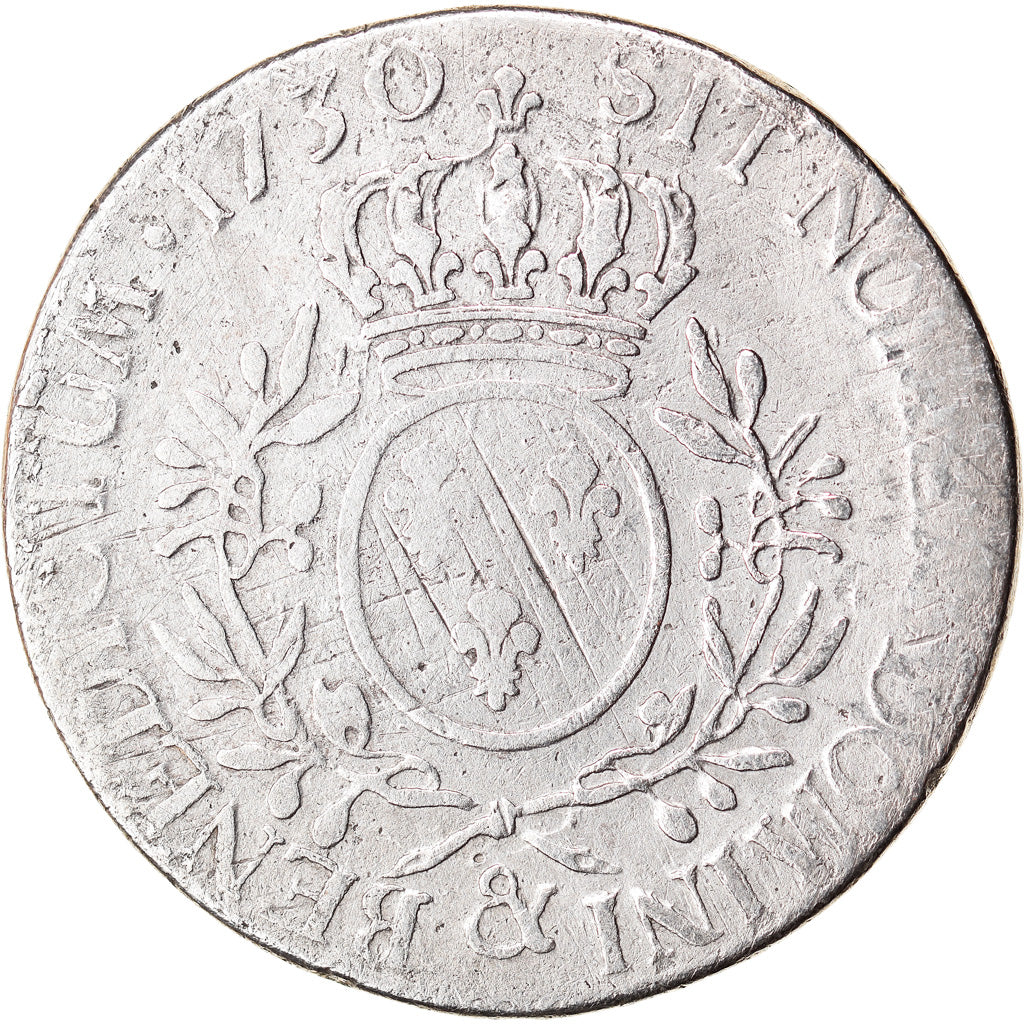 Munten, Frankrijk, Louis XV, Écu aux branches d'olivier, Ecu, 1730, Aix, ZG+