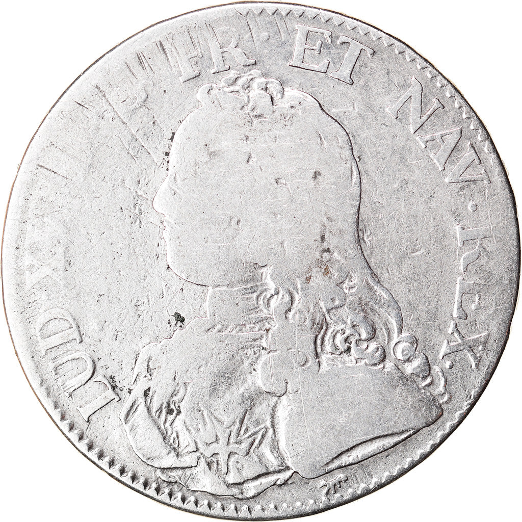 Moneta, Francia, Louis XV, Écu aux branches d'olivier, Ecu, 1729, Paris, B+