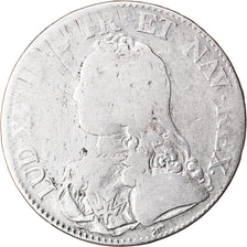 Moneta, Francia, Louis XV, Écu aux branches d'olivier, Ecu, 1729, Paris, B+