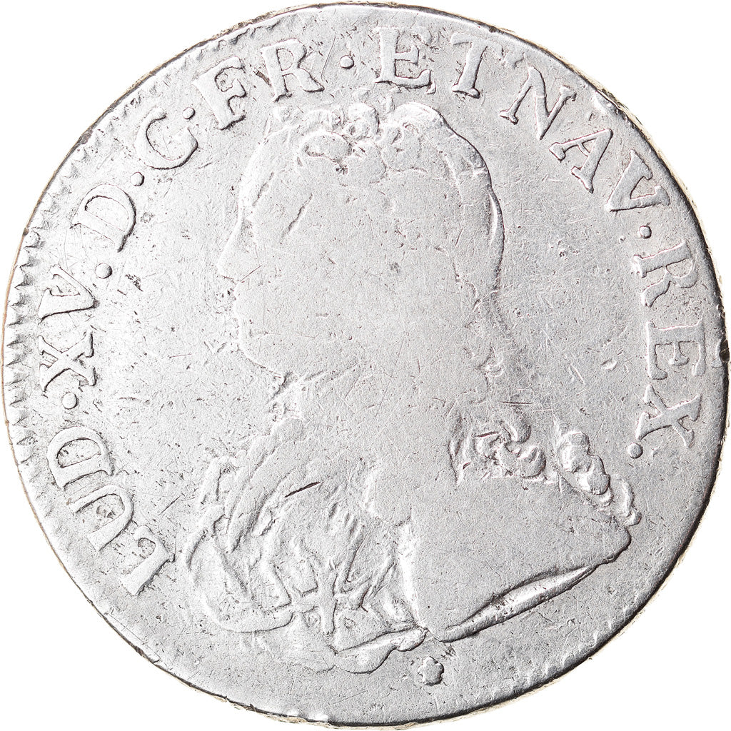 Coin, France, Louis XV, Écu aux branches d'olivier, Ecu, 1727, Bordeaux