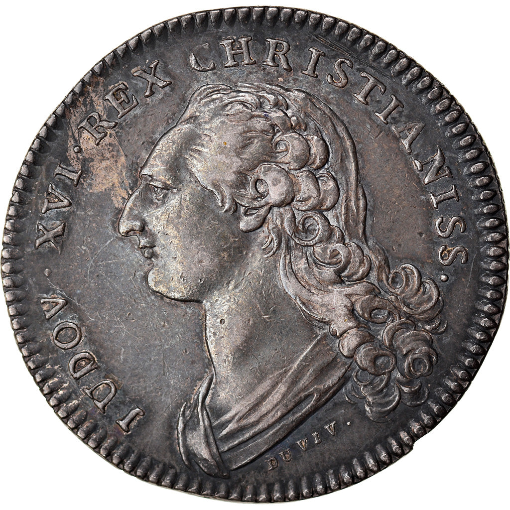 França, Token, Luís XVI, Académie de Marine, 1778, AU(50-53), Prata