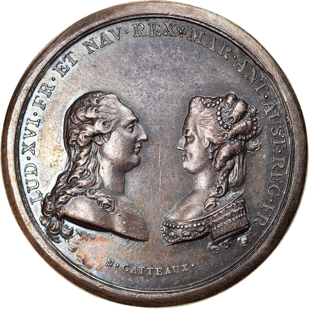 France, Medal, Mariage de Marie Antoinette et Louis XVI, 1770, Gatteaux