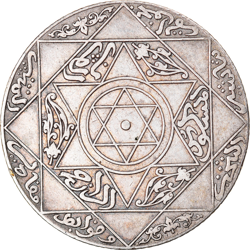 Coin, Morocco, 'Abd al-Aziz, 2-1/2 Dirhams, 1897, Berlin, AU(50-53), Silver