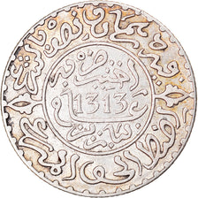 Coin, Morocco, Moulay al-Hasan I, 2-1/2 Dirhams, 1895, Paris, AU(50-53), Silver