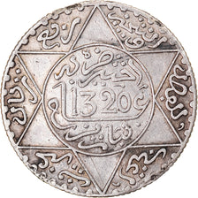 Coin, Morocco, 'Abd al-Aziz, 1/4 Rial, 2-1/2 Dirhams, 1902, Paris, AU(50-53)