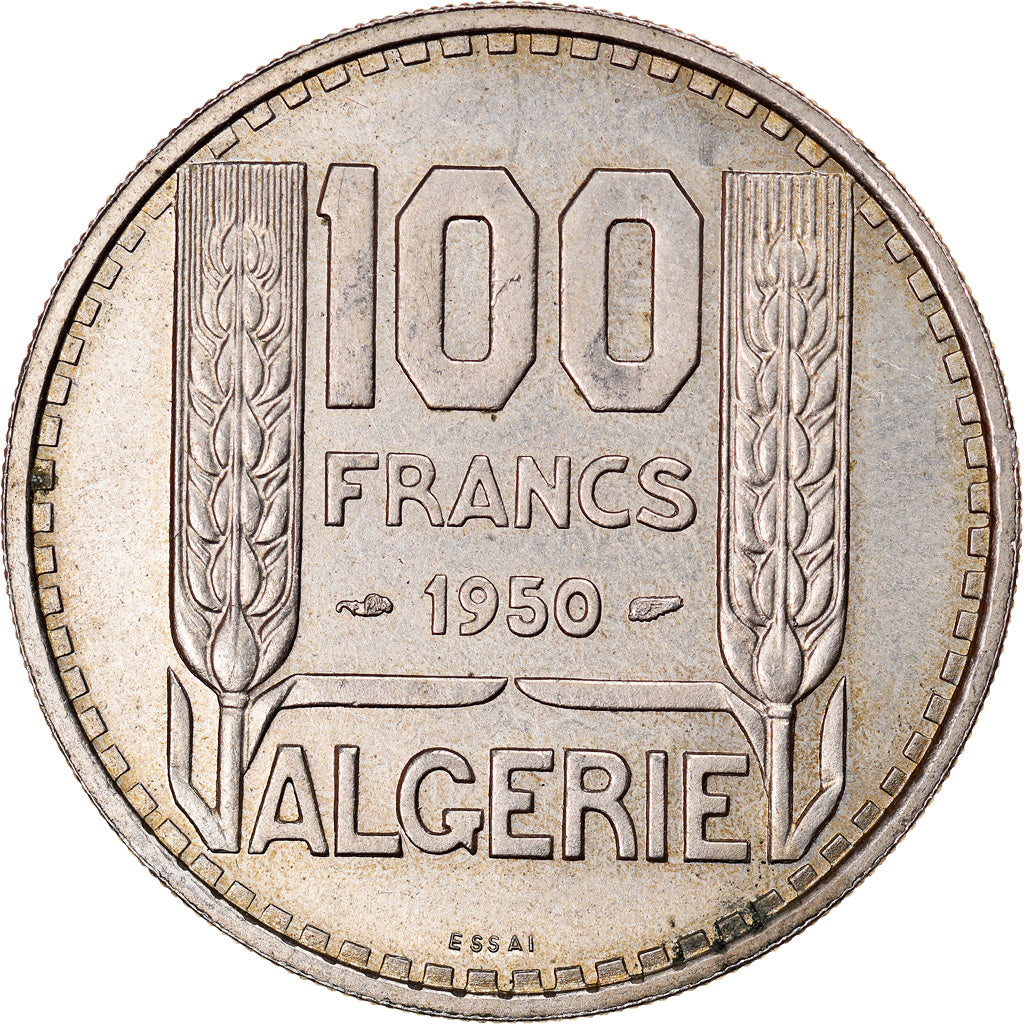 Coin, Algeria, 100 Francs, 1950, Paris, ESSAI, MS(60-62), Copper-nickel, KM:E3