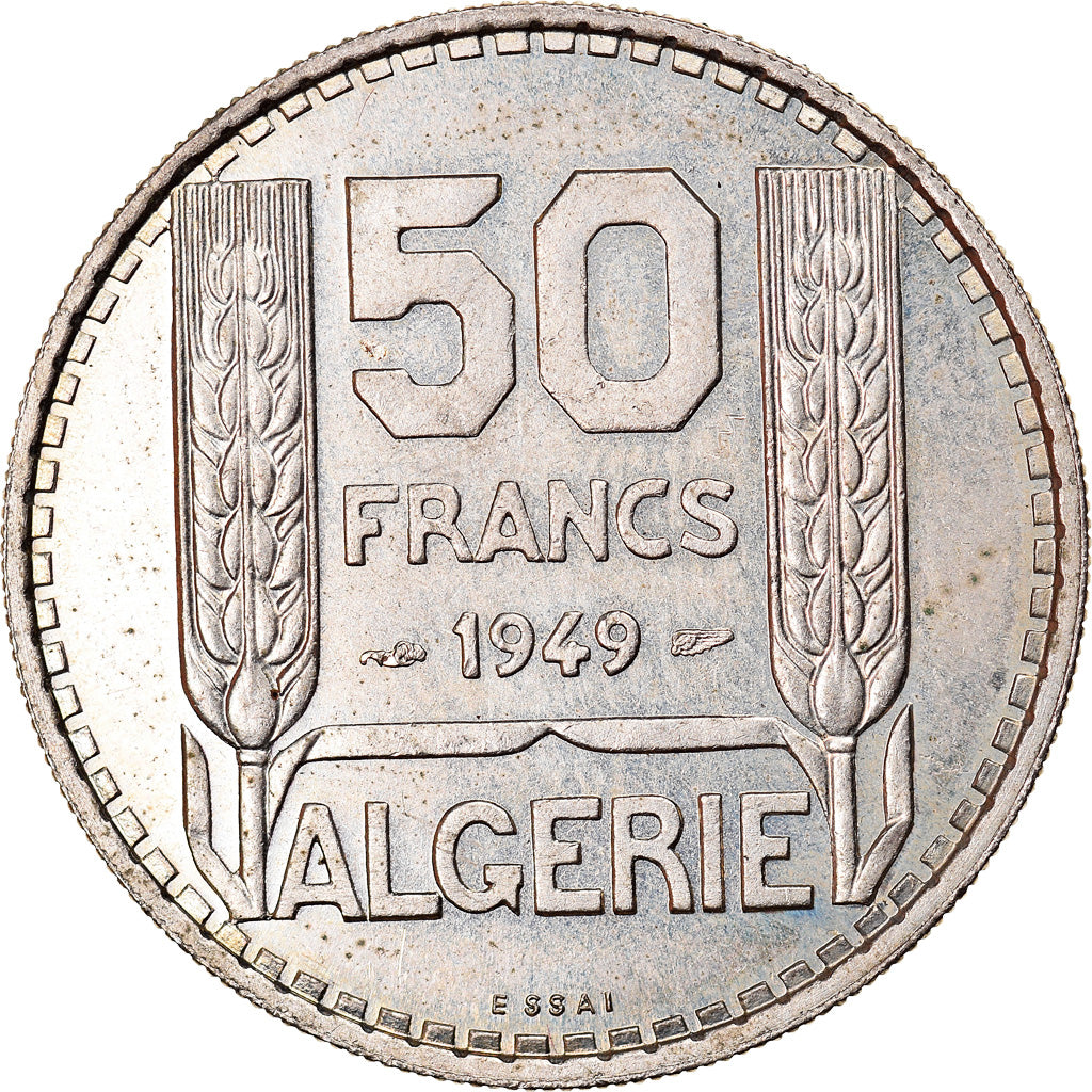 Coin, Algeria, 50 Francs, 1949, Paris, ESSAI, MS(63), Copper-nickel, KM:E2