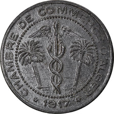 Coin, Algeria, Chambre de Commerce, Alger, 5 Centimes, 1917, AU(55-58), Zinc