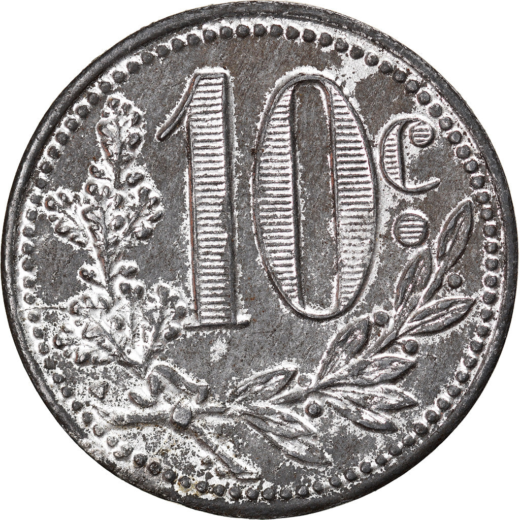 Coin, Algeria, Chambre de Commerce, Alger, 10 Centimes, 1916, EF(40-45)