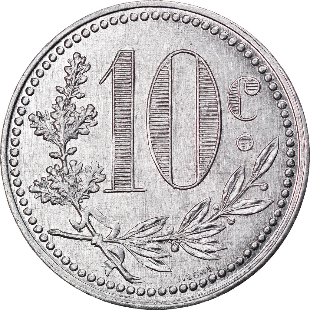 Coin, Algeria, Chambre de Commerce, Alger, 10 Centimes, 1921, MS(60-62)
