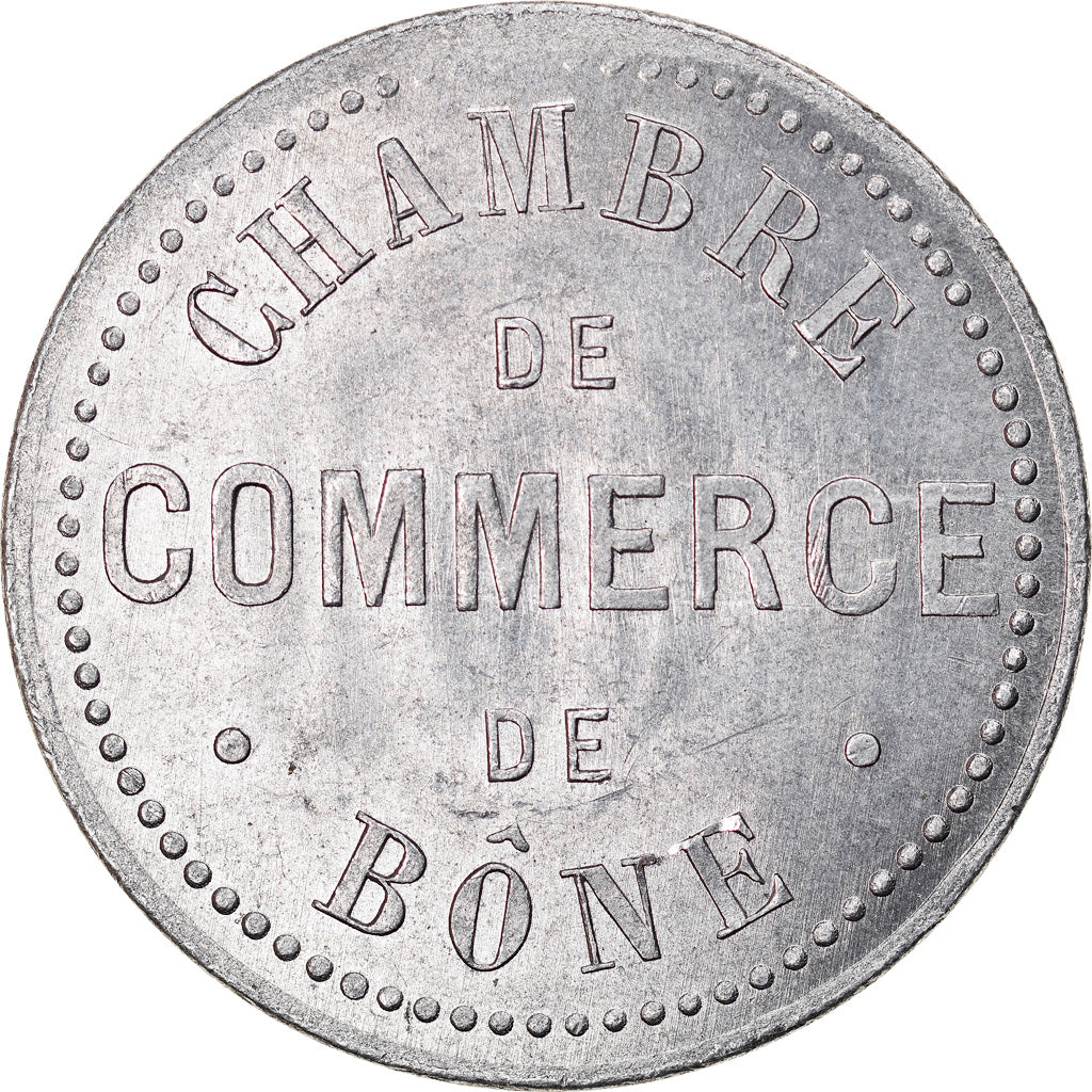 Münze, Algeria, Chambre de Commerce, Bône, 10 Centimes, VZ+, Aluminium