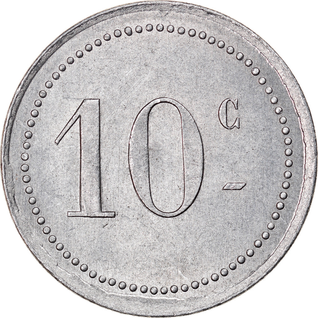 Münze, Algeria, Chambre de Commerce, Bône, 10 Centimes, VZ+, Aluminium