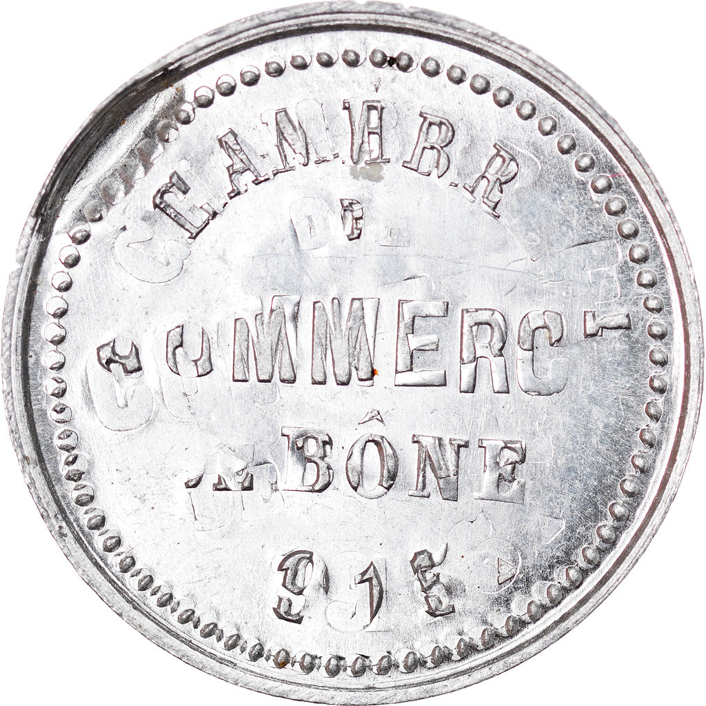 Coin, Algeria, Chambre de Commerce, Bône, 5 Centimes, 1915, AU(50-53)