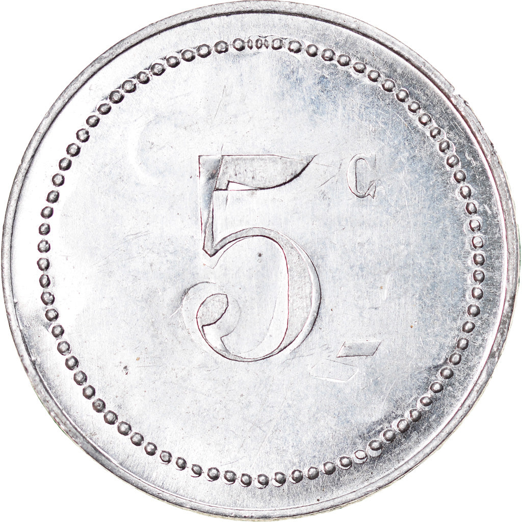Coin, Algeria, Chambre de Commerce, Bône, 5 Centimes, 1915, AU(50-53)