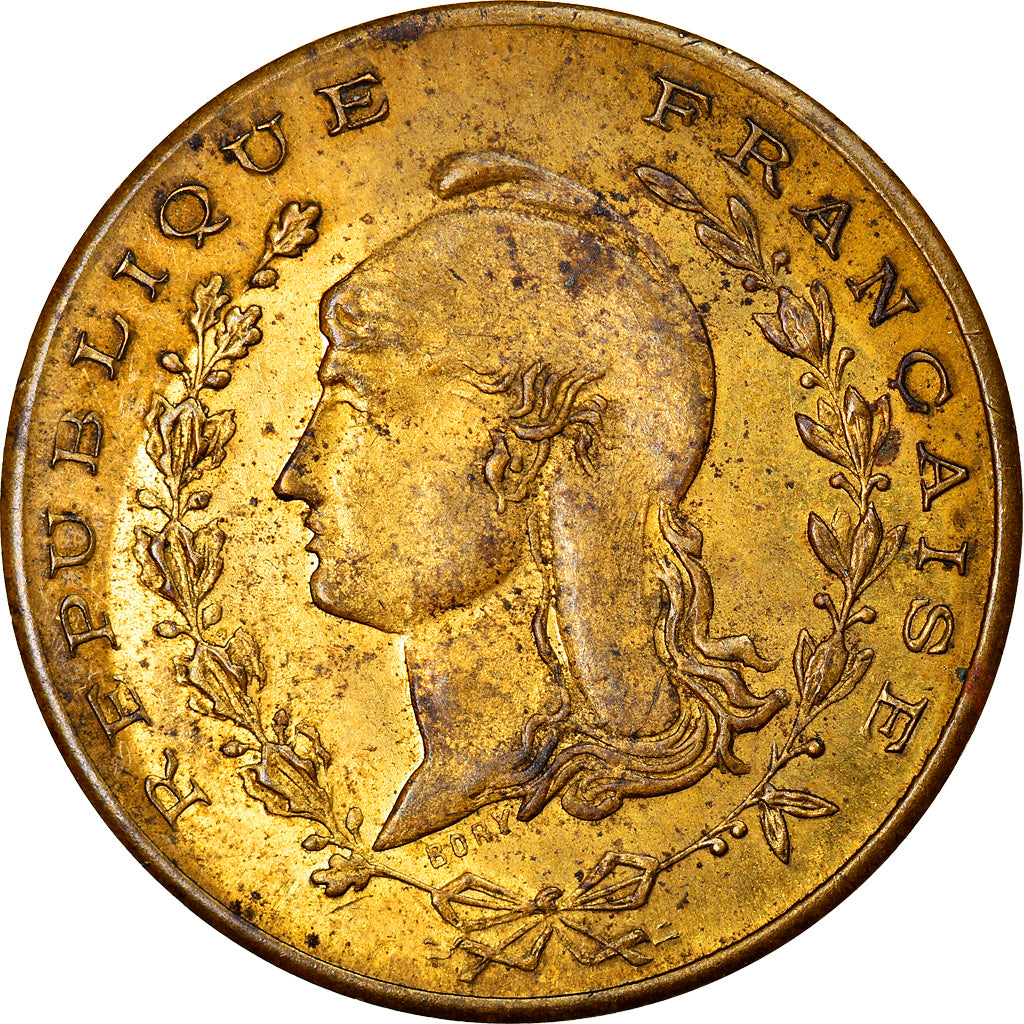 Coin, Algeria, Chambre de Commerce, Bône, Franc, EF(40-45), Brass, Lecompte:219