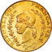 Coin, Algeria, Chambre de Commerce, Bône, 50 Centimes, AU(55-58), Brass