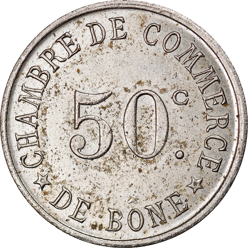 Coin, Algeria, Chambre de Commerce, Bône, 50 Centimes, ESSAI, AU(50-53)