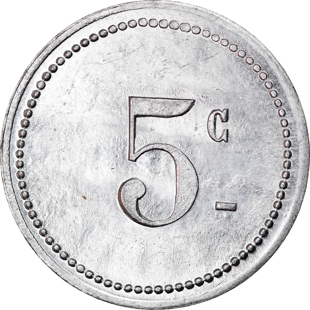 Coin, Algeria, Chambre de Commerce, Bougie, 5 Centimes, 1915, MS(63), Aluminium