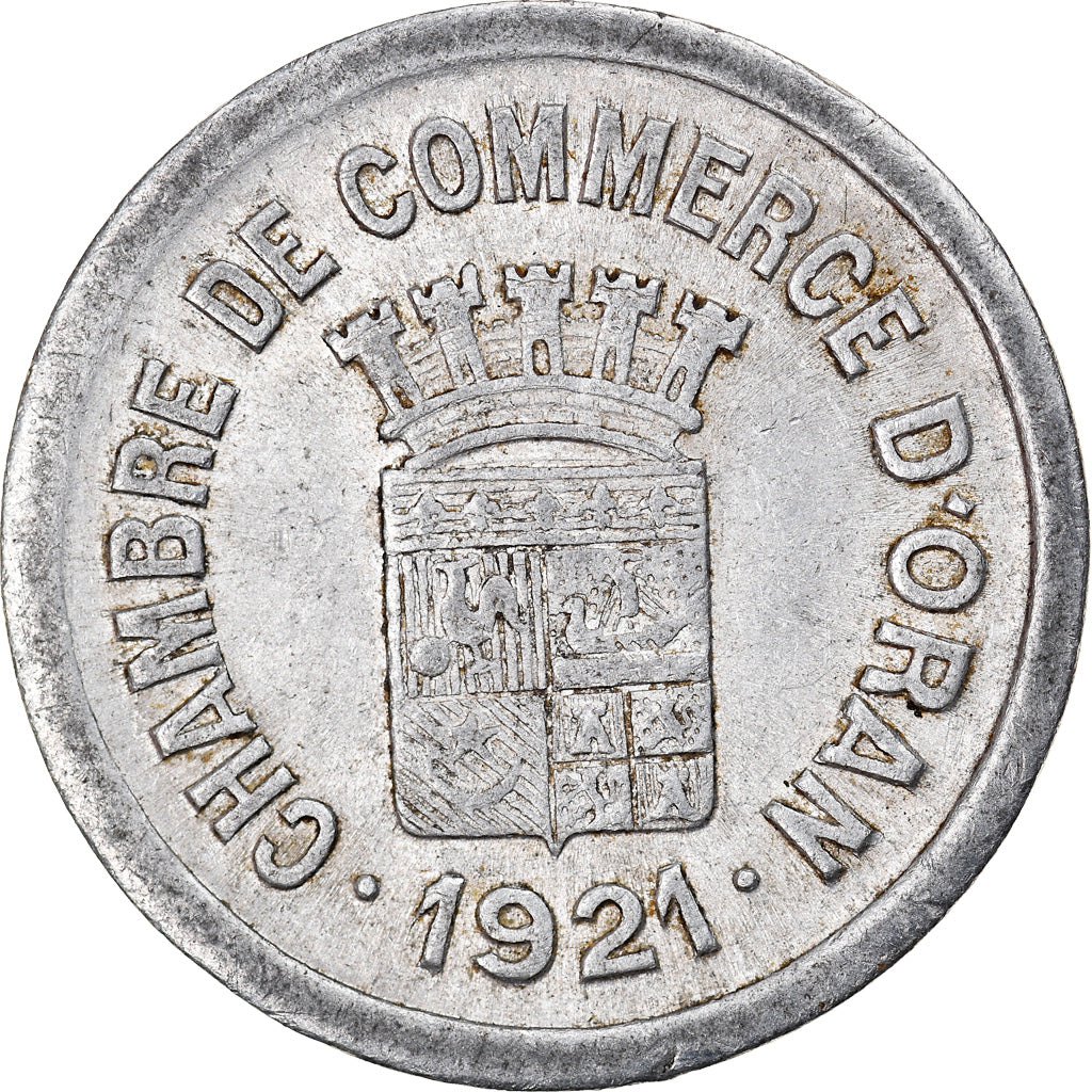 Coin, Algeria, Chambre de Commerce, Oran, 5 Centimes, 1921, EF(40-45)