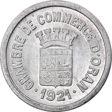 Coin, Algeria, Chambre de Commerce, Oran, 10 Centimes, 1921, MS(63), Aluminium
